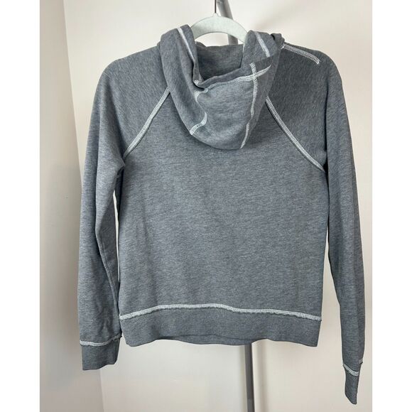 Abercrombie Fitch Women’s Hoodie Distressed Sweatshirt XS Gray Pullover - Picture 2 of 4